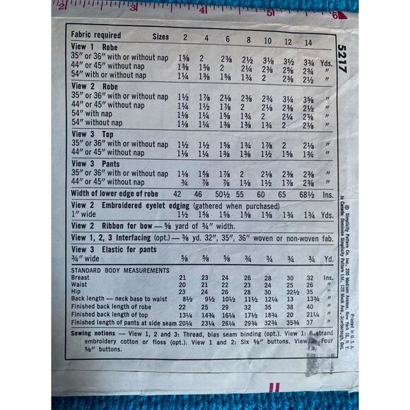 Simplicity 5217 pattern kids pajamas and robe size 12 - Picture 5 of 5